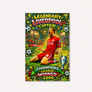 Steven Gerrard Legendary Captain Liverpool Poster
