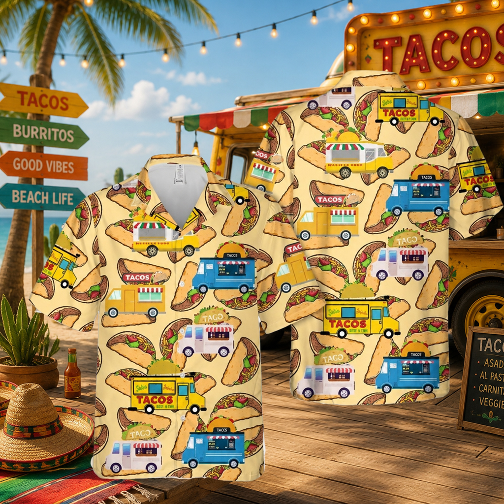 Taco Truck Hawaiian Shirt And Shorts 1 Taco Truck Hawaiian Shirt And Shorts