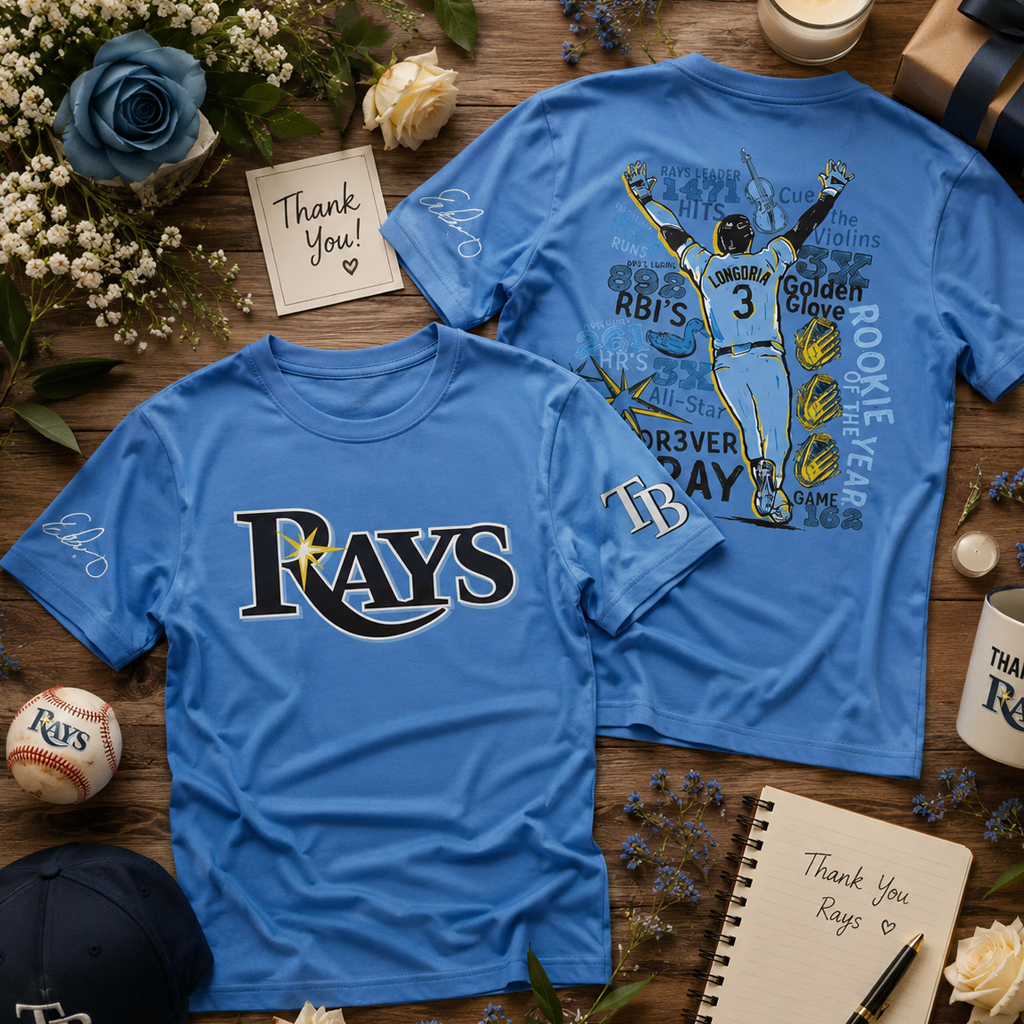 Tampa Bay Rays 2026 Evan Longoria Thank You for the Memories Shirt 3 Tampa Bay Rays 2026 Evan Longoria Thank You for the Memories Shirt