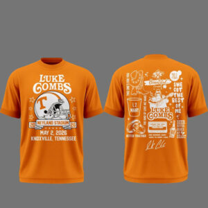 Tennessee Volunteers x Luke Combs My Kinda Saturday Night Tour 2026 T-Shirt