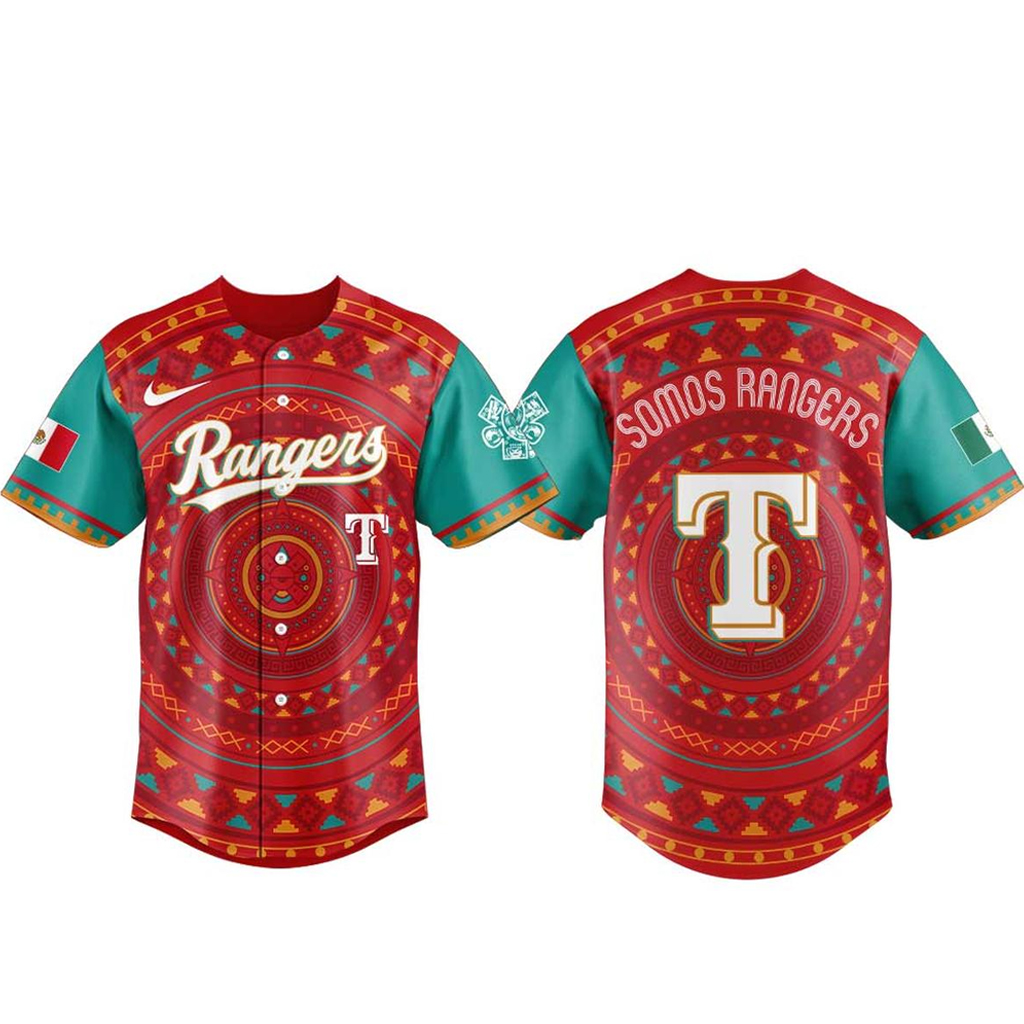 Texas Rangers Celebration Mexican Heritage Night 2026 Baseball Jersey 1 Texas Rangers Celebration Mexican Heritage Night 2026 Baseball Jersey
