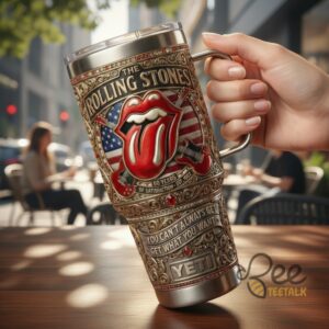 Unisex The Rolling Stone With Handle Graphic Tumbler for Fans