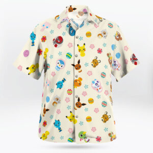 Tiny Pokémon Button-Up Hawaiian Shirt Adorable Design