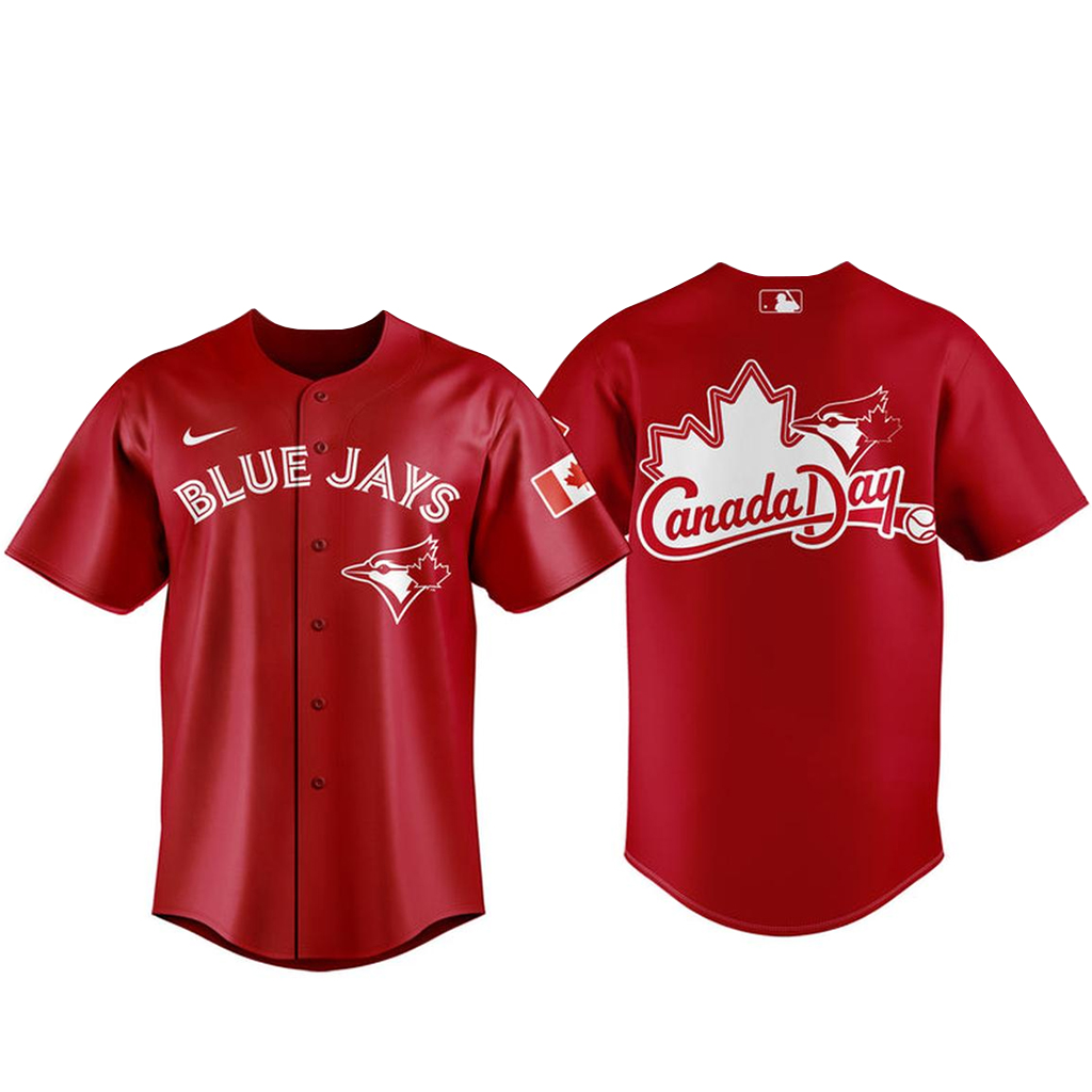Toronto Blue Jays Celebration Canada Day 2026 Baseball Jersey 1 Toronto Blue Jays Celebration Canada Day 2026 Baseball Jersey