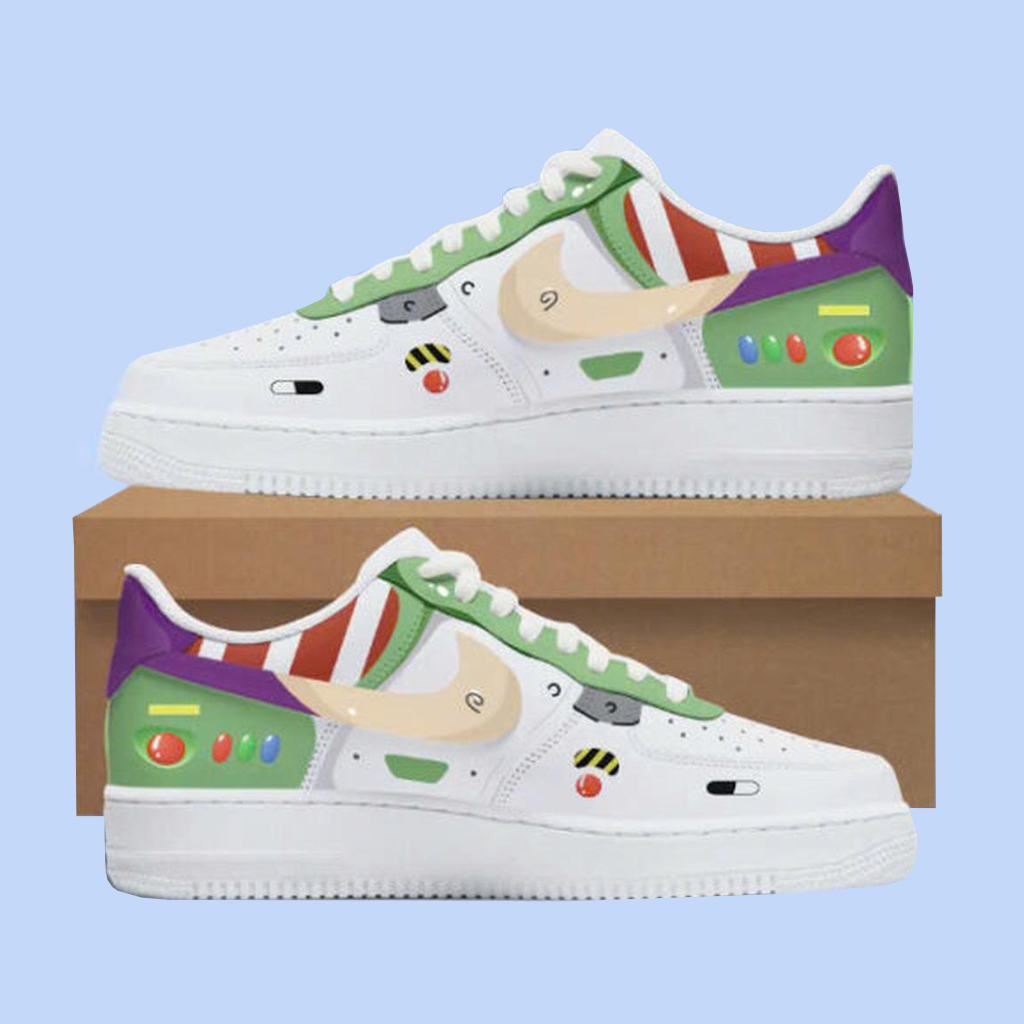 Toy Story 5 Buzz Lightyear Graphic Air Force 1 Shoes Sneakers for Movie Fans 1 Toy Story 5 Buzz Lightyear Graphic Air Force 1 Shoes Sneakers for Movie Fans