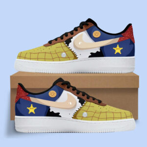 Toy Story 5 Woody Graphic Air Force 1 Shoes Sneakers for Movie Fans