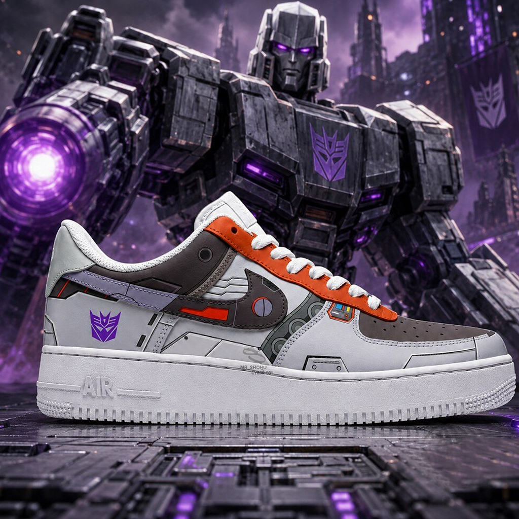 Transformers Megatron 2026 Graphic Air Force 1 Shoes Sneakers for Transformers Fans 2 Transformers Megatron 2026 Graphic Air Force 1 Shoes Sneakers for Transformers Fans