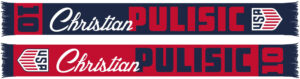 US SOCCER SCARF - Christian Pulisic Graphic Scarf - Soccer Fan Winter Accessory