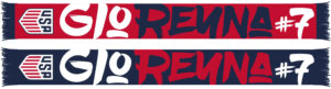 US SOCCER SCARF - Giovanni Reyna Graphic Scarf - Soccer Fan Winter Accessory