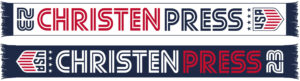 USWNT SCARF - Christen Press Graphic Scarf - Fan Winter Accessory