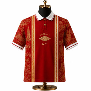 Unisex Arsenal FC x Heritage Paris Graphic Polo Shirt 2026 for Soccer Fans