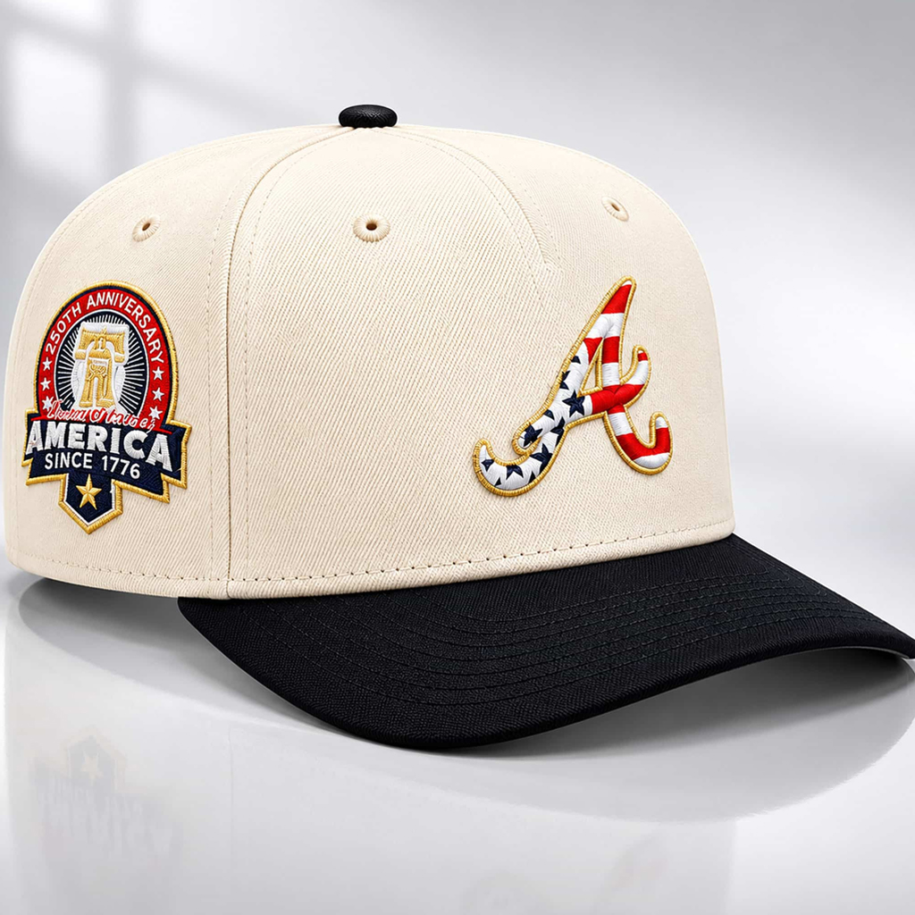 Unisex Atlanta Braves America 250th Anniversary 2026 Patriotic Graphic Hat for Baseball Fans 1 Unisex Atlanta Braves America 250th Anniversary 2026 Patriotic Graphic Hat for Baseball Fans
