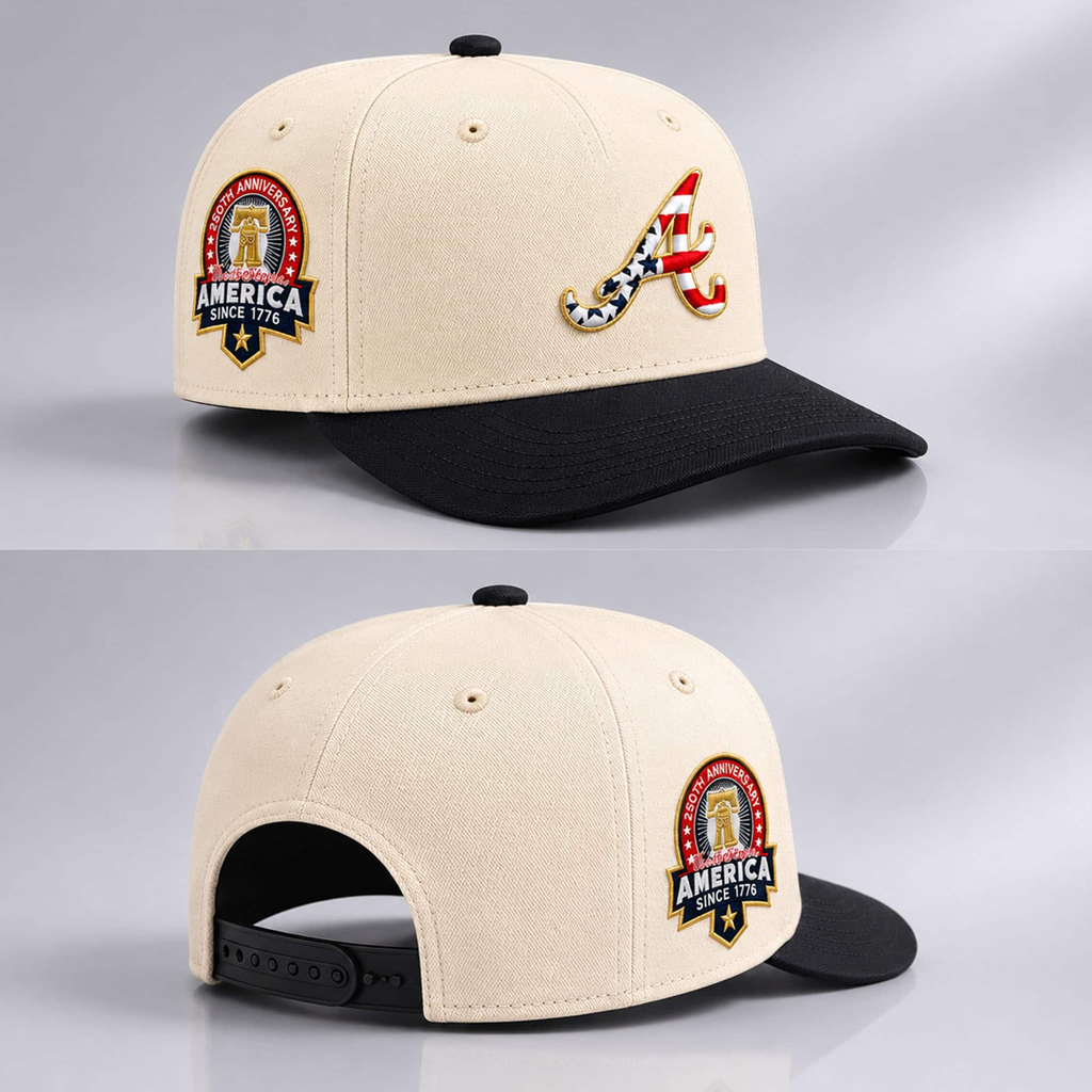 Unisex Atlanta Braves America 250th Anniversary 2026 Patriotic Graphic Hat for Baseball Fans 2 Unisex Atlanta Braves America 250th Anniversary 2026 Patriotic Graphic Hat for Baseball Fans