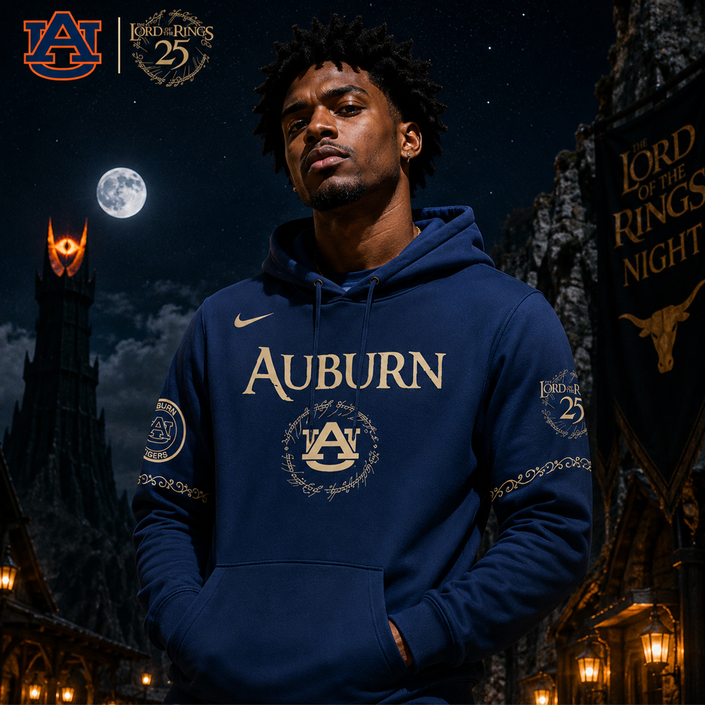 Unisex Auburn Tigers Lord Of The Rings 2026 Blue Graphic Shirt for College Sports Fans 4 Unisex Auburn Tigers Lord Of The Rings 2026 Blue Graphic Hoodie for College Sports Fans