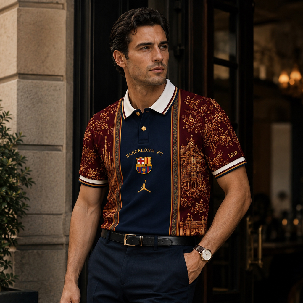 Unisex Barcelona FC x Heritage Paris Graphic Polo Shirt 2026 for Soccer Fans Version 1 2 Unisex Barcelona FC x Heritage Paris Graphic Polo Shirt 2026 for Soccer Fans Version 1