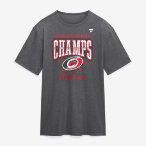 Unisex Carolina Hurricanes 2026 Eastern Conference Champions Vintage Tri Blend Graphic Shirt for Hockey Fans