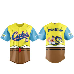 Unisex Chicago Cubs SpongeBob Night Graphic Baseball Jersey 2026 for Baseball Fans