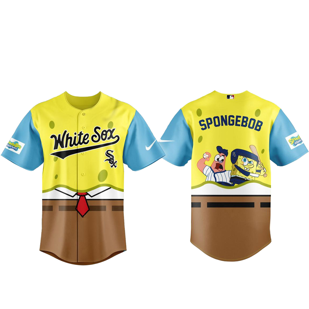 Unisex Chicago White Sox SpongeBob Night Graphic Baseball Jersey 2026 for Baseball Fans 1 Unisex Chicago White Sox SpongeBob Night Graphic Baseball Jersey 2026 for Baseball Fans