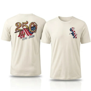 Unisex Chicago White Sox USA 250 Years 2026 Graphic T-Shirt for Baseball Fans