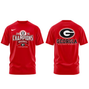 Unisex Georgia Bulldogs Baseball Tournament Champions 2026 Graphic T-Shirt for Baseball Fans
