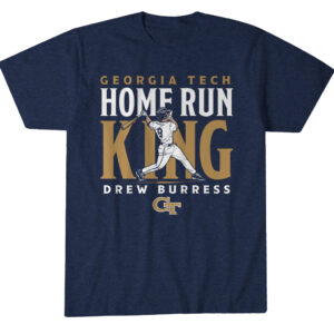 Unisex Georgia Tech Baseball Drew Burress Home Run King Graphic T-Shirt for Baseball Fans