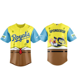 Unisex Kansas City Royals SpongeBob Night Graphic Baseball Jersey 2026 for Baseball Fans