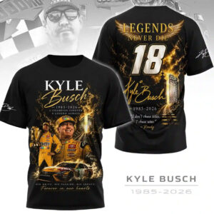 Unisex Kyle Busch Memorial Graphic T-Shirt – Forever Rowdy Racing Legend Fan Tee
