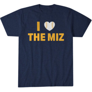 Unisex Milwaukee Baseball Graphic T-Shirt I Heart The Miz Fan Apparel Tee