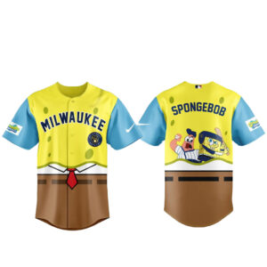 Unisex Milwaukee Brewers SpongeBob Night Graphic Baseball Jersey 2026 for Baseball Fans