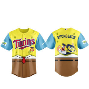 Unisex Minnesota Twins SpongeBob Night Graphic Baseball Jersey 2026 for Baseball Fans
