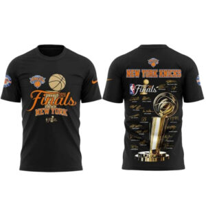 Unisex New York Knicks Eastern Conference Champions Black Graphic Shirt 2026 for Basketball Fans