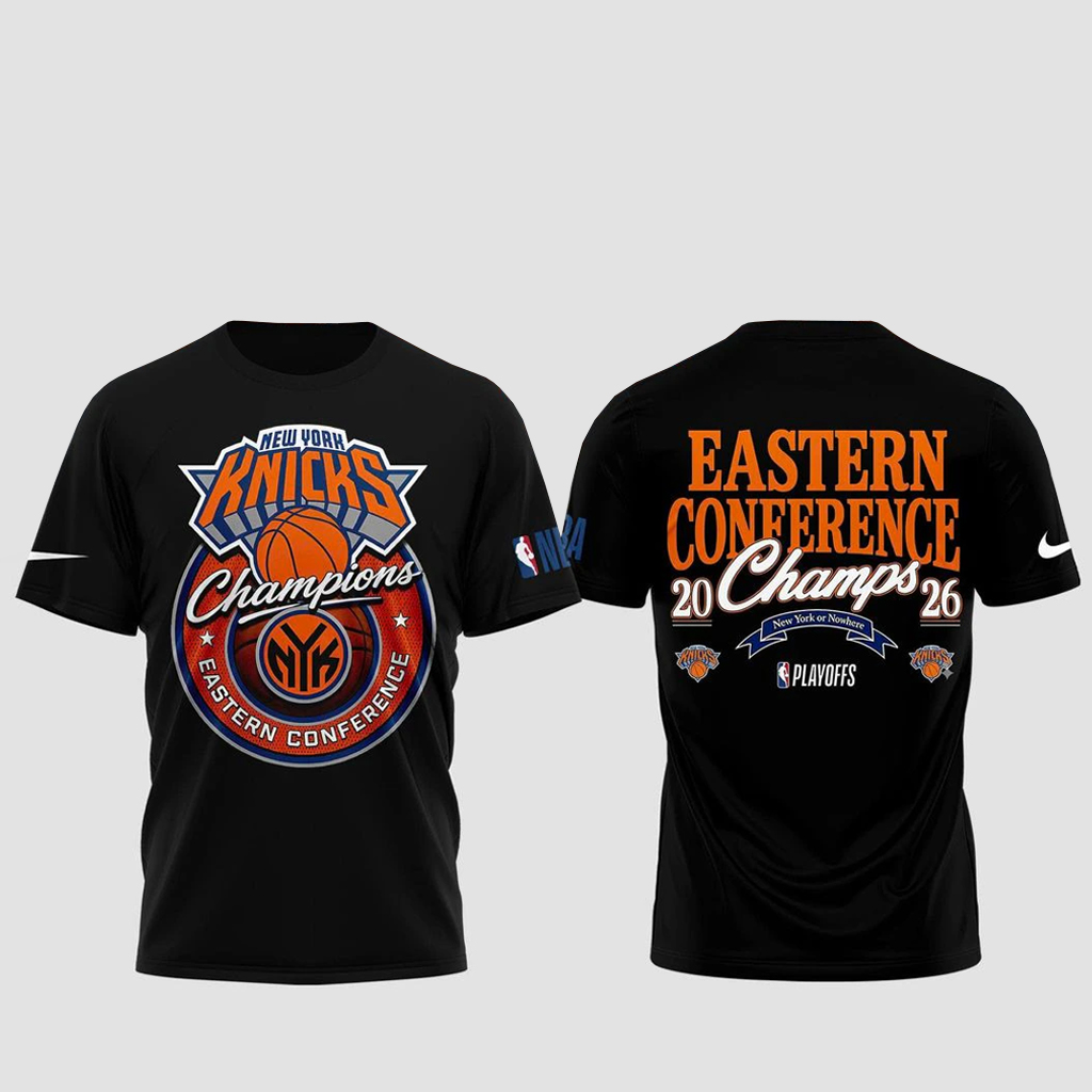 Unisex New York Knicks Eastern Conference Champions Black Graphic Shirt 2026 for Basketball Fans 1 Unisex New York Knicks Eastern Conference Champions Black Graphic Shirt 2026 for Basketball Fans