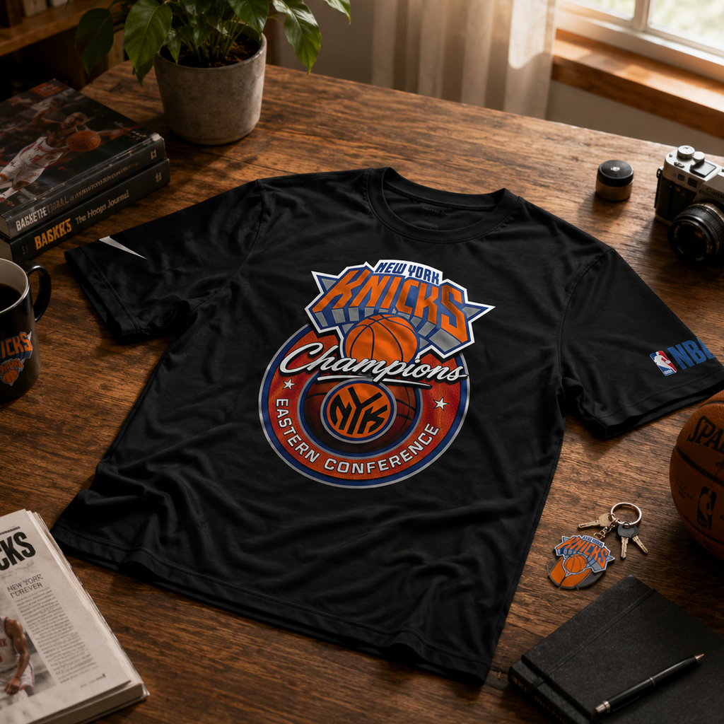 Unisex New York Knicks Eastern Conference Champions Black Graphic Shirt 2026 for Basketball Fans 2 Unisex New York Knicks Eastern Conference Champions Black Graphic Shirt 2026 for Basketball Fans
