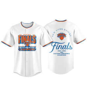 Unisex New York Knicks Eastern Conference Champions Graphic Baseball Jersey 2026 for Basketball Fans