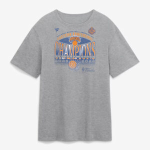 Unisex New York Knicks Eastern Conference Champions Heritage Gray Graphic T-Shirt 2026 for Basketball Fans