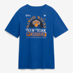 Unisex New York Knicks Eastern Conference Champions Hometown Blue Graphic T-Shirt 2025-2026 for Basketball Fans