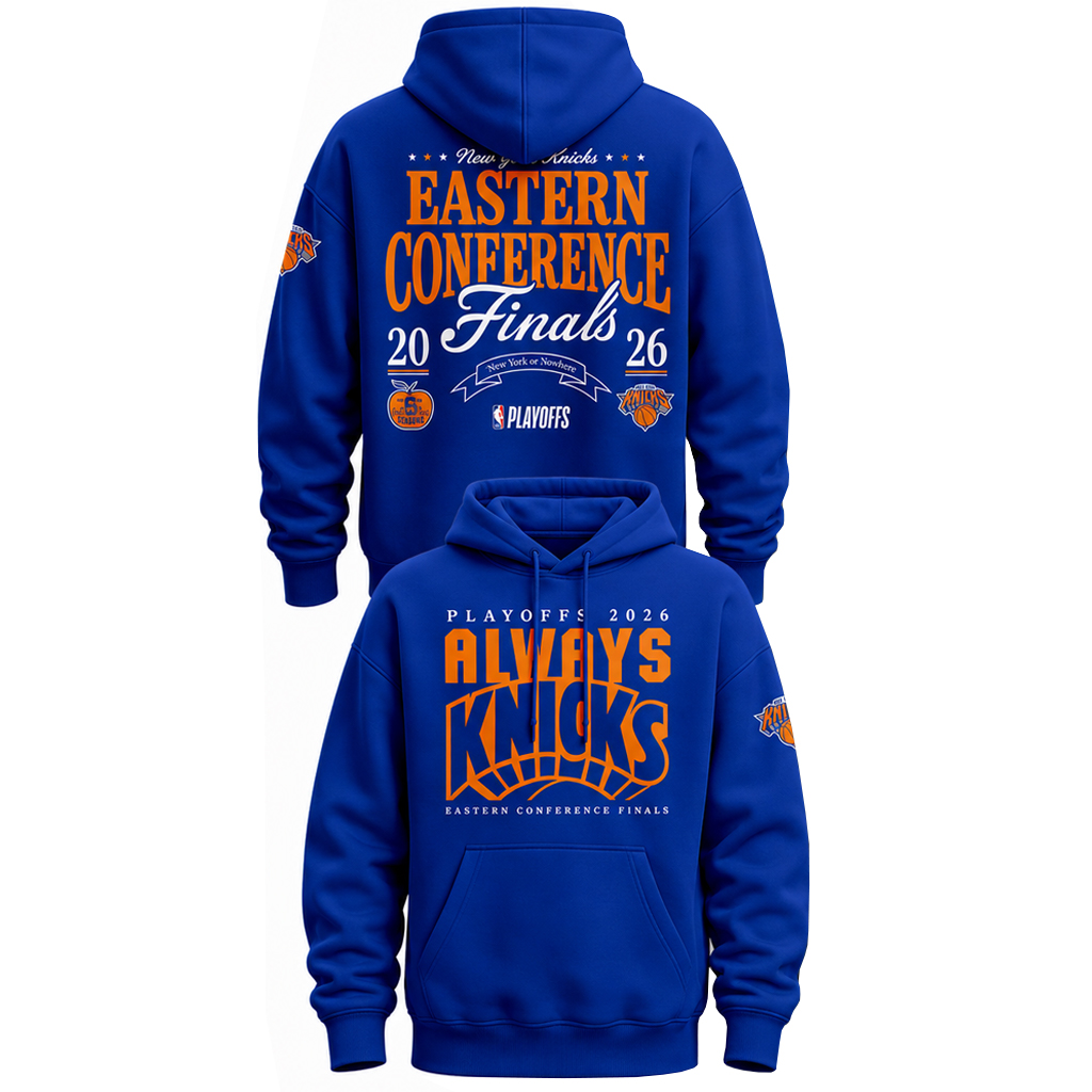 Unisex New York Knicks Playoff Graphic Shirt – Eastern Conference Game 1 Fan Tee 3 Unisex New York Knicks Playoff Graphic Hoodie – Eastern Conference Game 1 Fan Tee