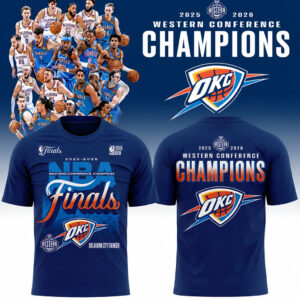 Unisex Oklahoma City Thunder 2026 Western Conference Champions Graphic Shirt for Basketball Fans