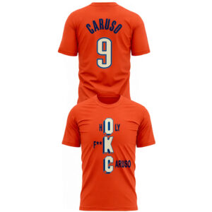 Unisex Oklahoma City Thunder Holy F Caruso Graphic T-Shirt for Basketball Fans