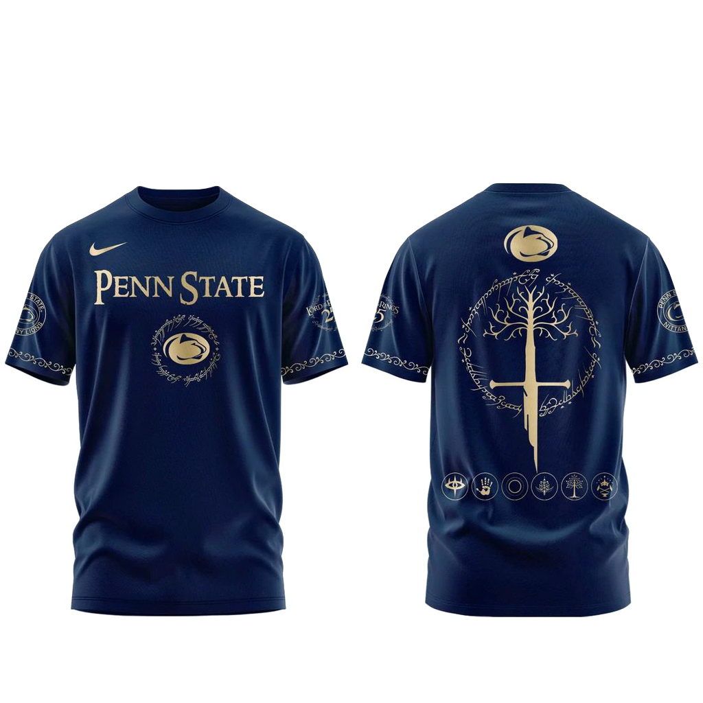 Unisex Penn State Nittany Lions Lord Of The Rings Night 2026 Blue Graphic Shirt for College Sports Fans 1 Unisex Penn State Nittany Lions Lord Of The Rings Night 2026 Blue Graphic T-Shirt for College Sports Fans