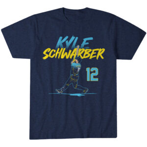 Unisex Philadelphia Phillies Kyle Schwarber Philly Slugger Swing Number Baseball Graphic Fan T-Shirt Tee