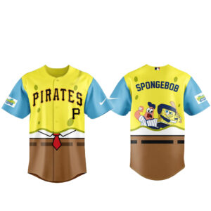 Unisex Pittsburgh Pirates SpongeBob Night Graphic Baseball Jersey 2026 for Baseball Fans