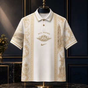 Unisex Real Madrid FC x Heritage Paris Graphic Polo Shirt 2026 for Soccer Fans