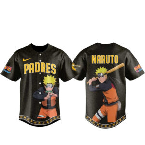 Unisex San Diego Padres Naruto Night All Black Graphic Baseball Jersey 2026 for Baseball Fans
