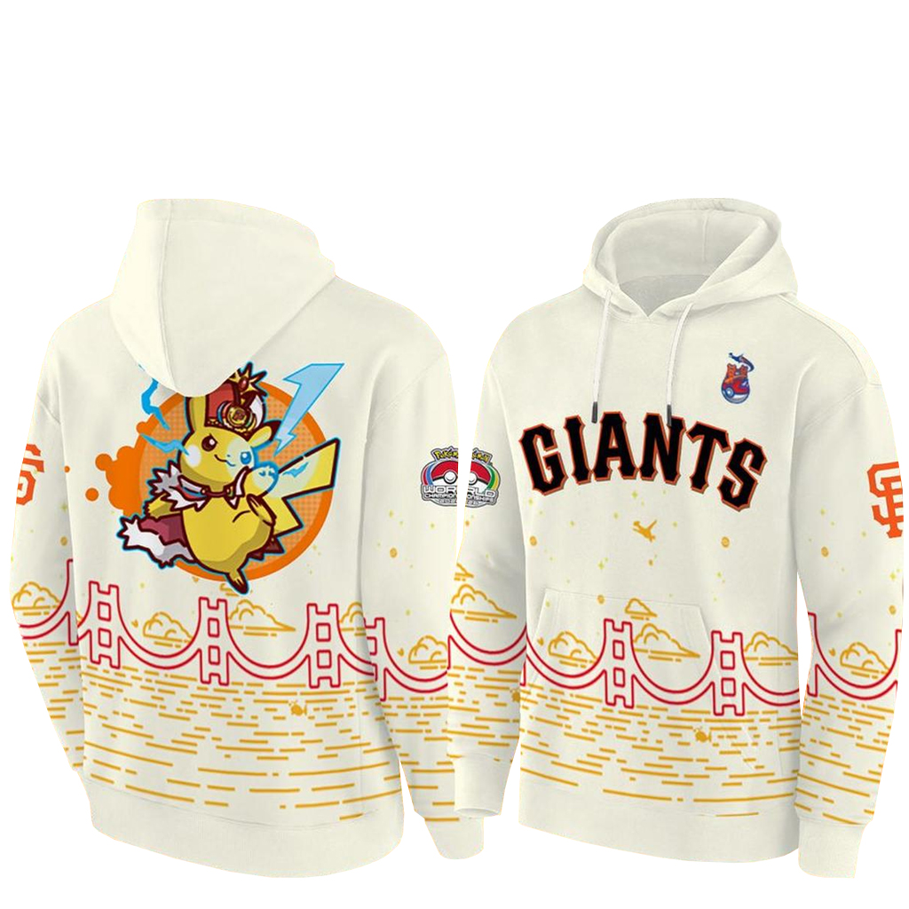 Unisex San Francisco Giants Pokémon Worlds Night 2026 Worlds Pikachu Graphic Shirt for Anime and Baseball Fans 2 Unisex San Francisco Giants Pokémon Worlds Night 2026 Worlds Pikachu Graphic Hoodie for Anime and Baseball Fans
