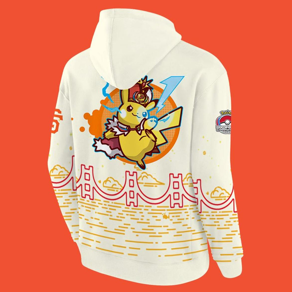 Unisex San Francisco Giants Pokémon Worlds Night 2026 Worlds Pikachu Graphic Shirt for Anime and Baseball Fans 6 Unisex San Francisco Giants Pokémon Worlds Night 2026 Worlds Pikachu Graphic Hoodie for Anime and Baseball Fans