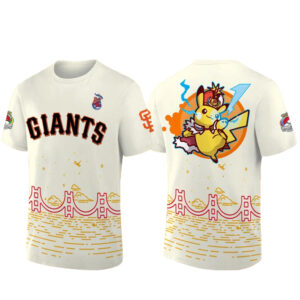 Unisex San Francisco Giants Pokémon Worlds Night 2026 Worlds Pikachu Graphic Shirt for Anime and Baseball Fans