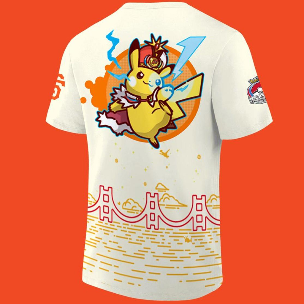 Unisex San Francisco Giants Pokémon Worlds Night 2026 Worlds Pikachu Graphic Shirt for Anime and Baseball Fans 4 Unisex San Francisco Giants Pokémon Worlds Night 2026 Worlds Pikachu Graphic Shirt for Anime and Baseball Fans
