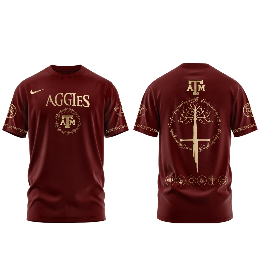 Unisex Texas A&M Aggies The Lord Of The Rings 2026 Graphic Shirt for College Sports Fans 1 Unisex Texas A&M Aggies The Lord Of The Rings 2026 Graphic T-Shirt for College Sports Fans