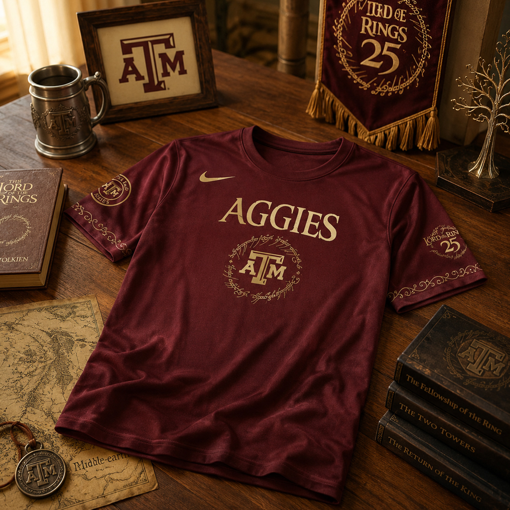 Unisex Texas A&M Aggies The Lord Of The Rings 2026 Graphic Shirt for College Sports Fans 3 Unisex Texas A&M Aggies The Lord Of The Rings 2026 Graphic T-Shirt for College Sports Fans
